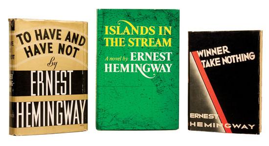 Appraisal: HEMINGWAY Ernest Three First Editions Including Winner Take Nothing New