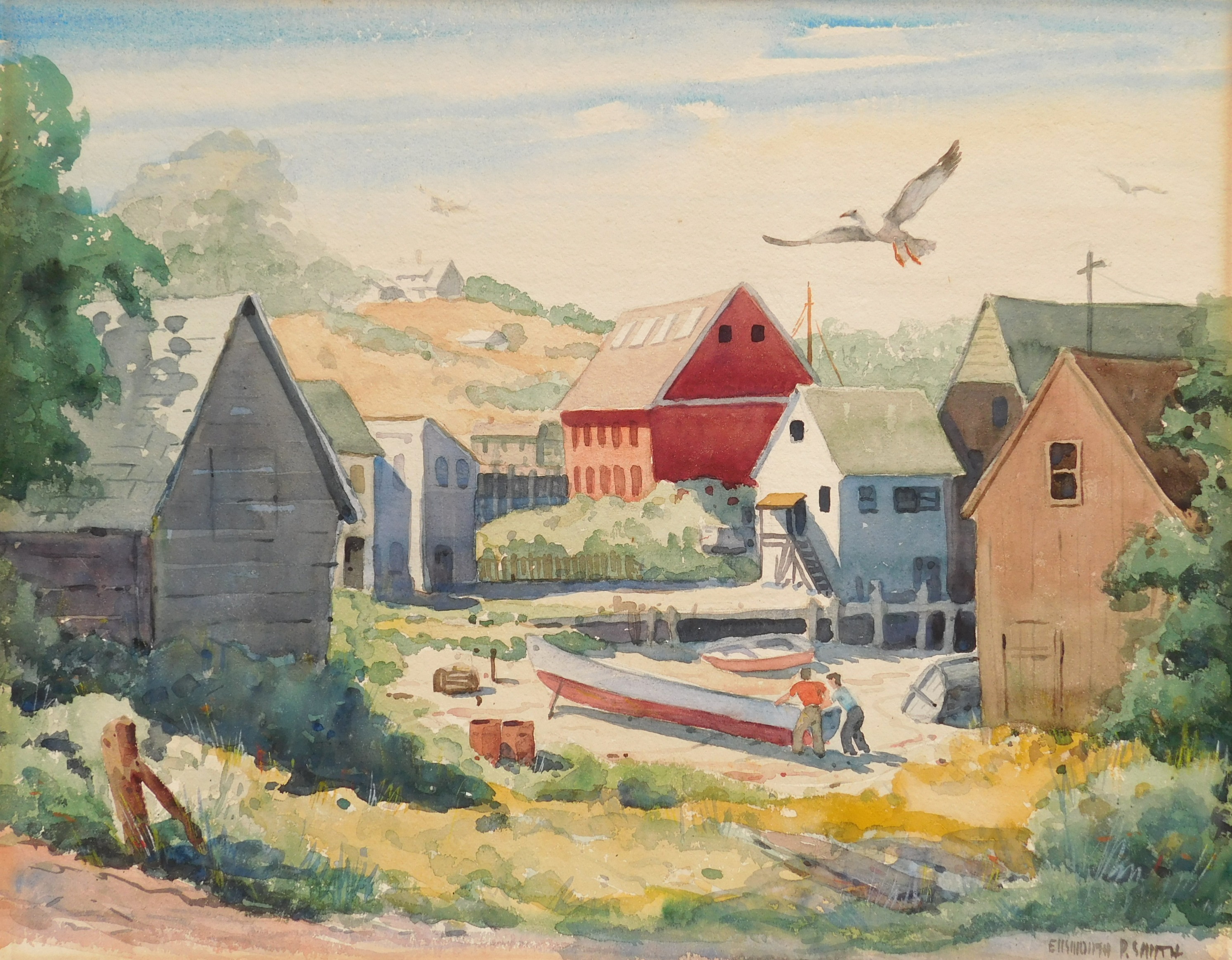 Appraisal: Ellsworth P Smith American - ''The Rockport Massachusetts Art Gallery''-