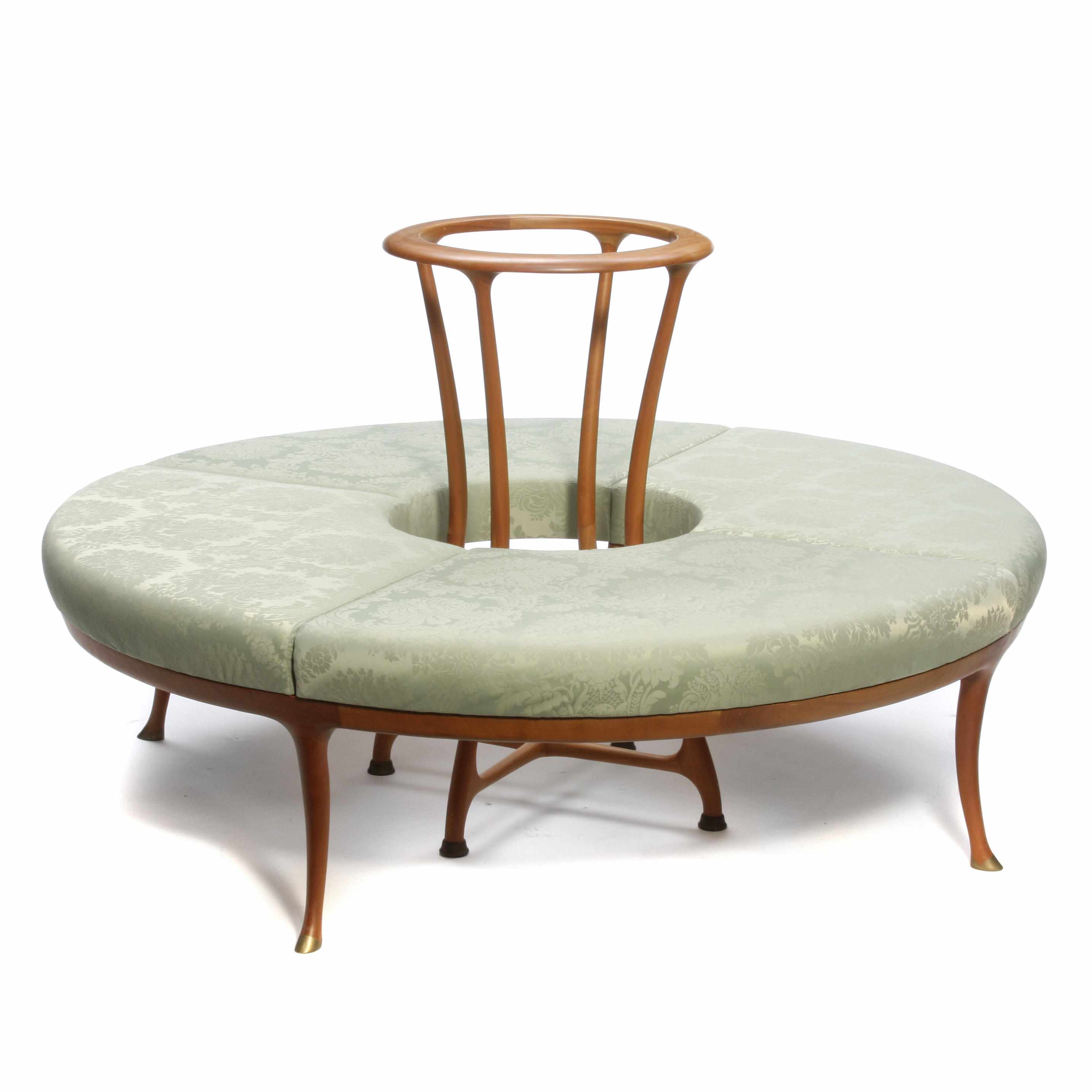 Appraisal: A Roberto Lazzeroni for Ceccotti cherry brass and upholstered Flower