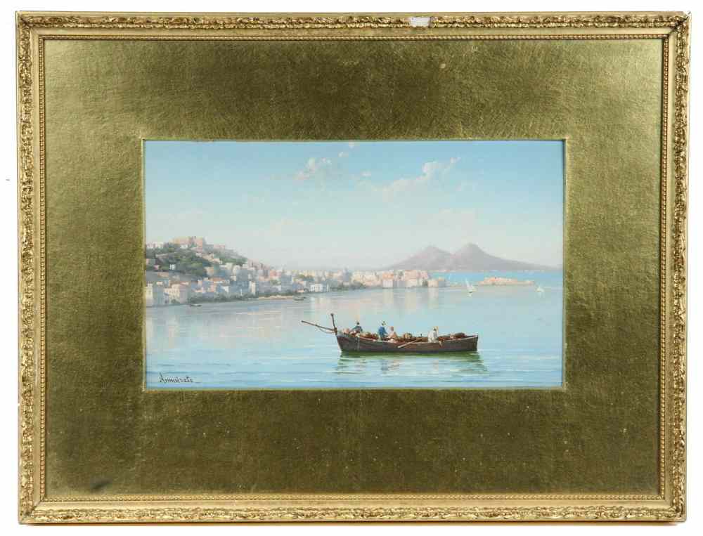 Appraisal: W C GOUACHE - View of Naples from Sorrento by