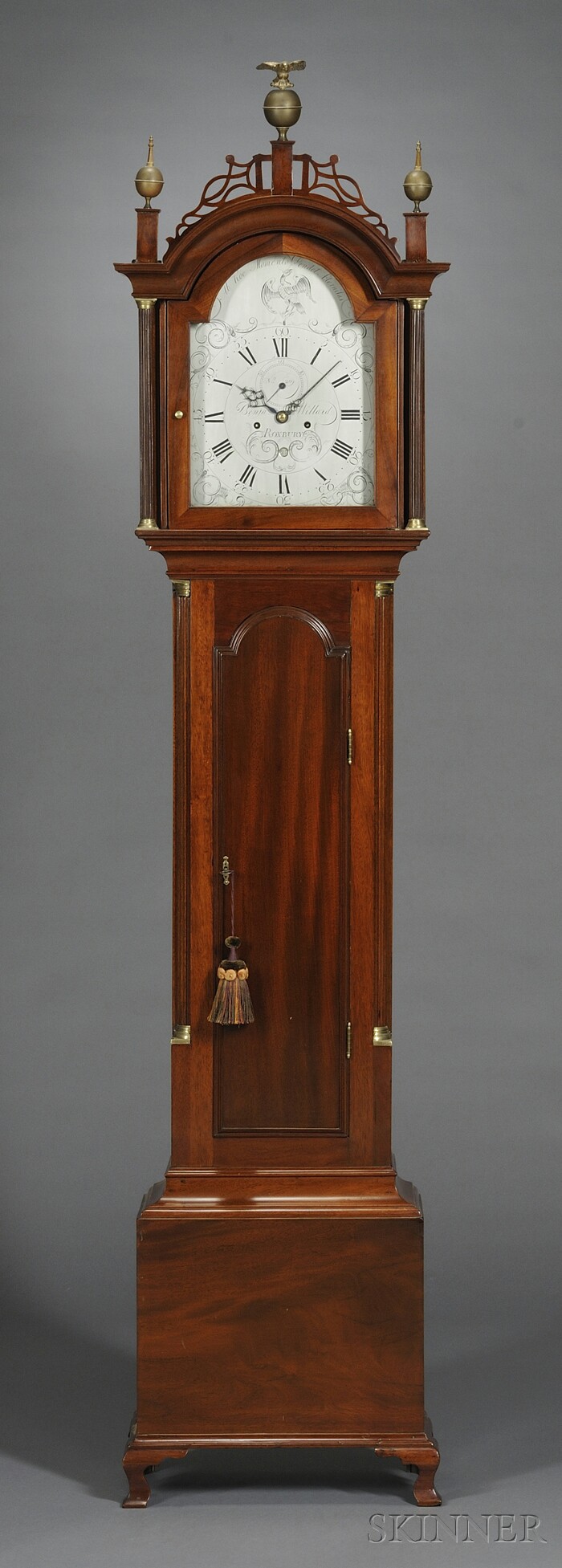 Appraisal: Benjamin Willard Mahogany Tall Clock Roxbury Massachusetts No c hood