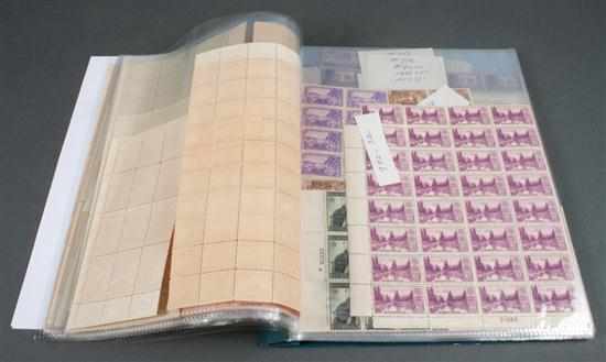 Appraisal: United States Stamps Assortment of sheets and large blocks of