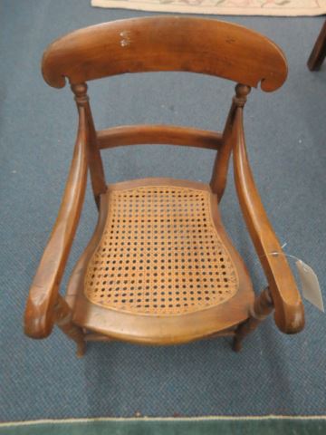 Appraisal: Childs Arm Chair cane seat th century