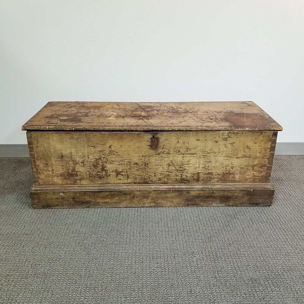 Appraisal: Painted Pine Six-board Chest Painted Pine Six-board Chest ht lg