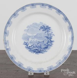 Appraisal: Historical blue Staffordshire plate depicting the View from Ruggles House