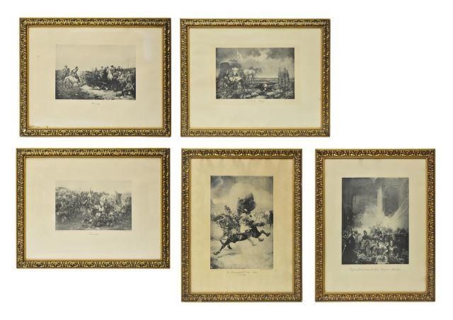 Appraisal: lot of Framed military prints on paper after the original