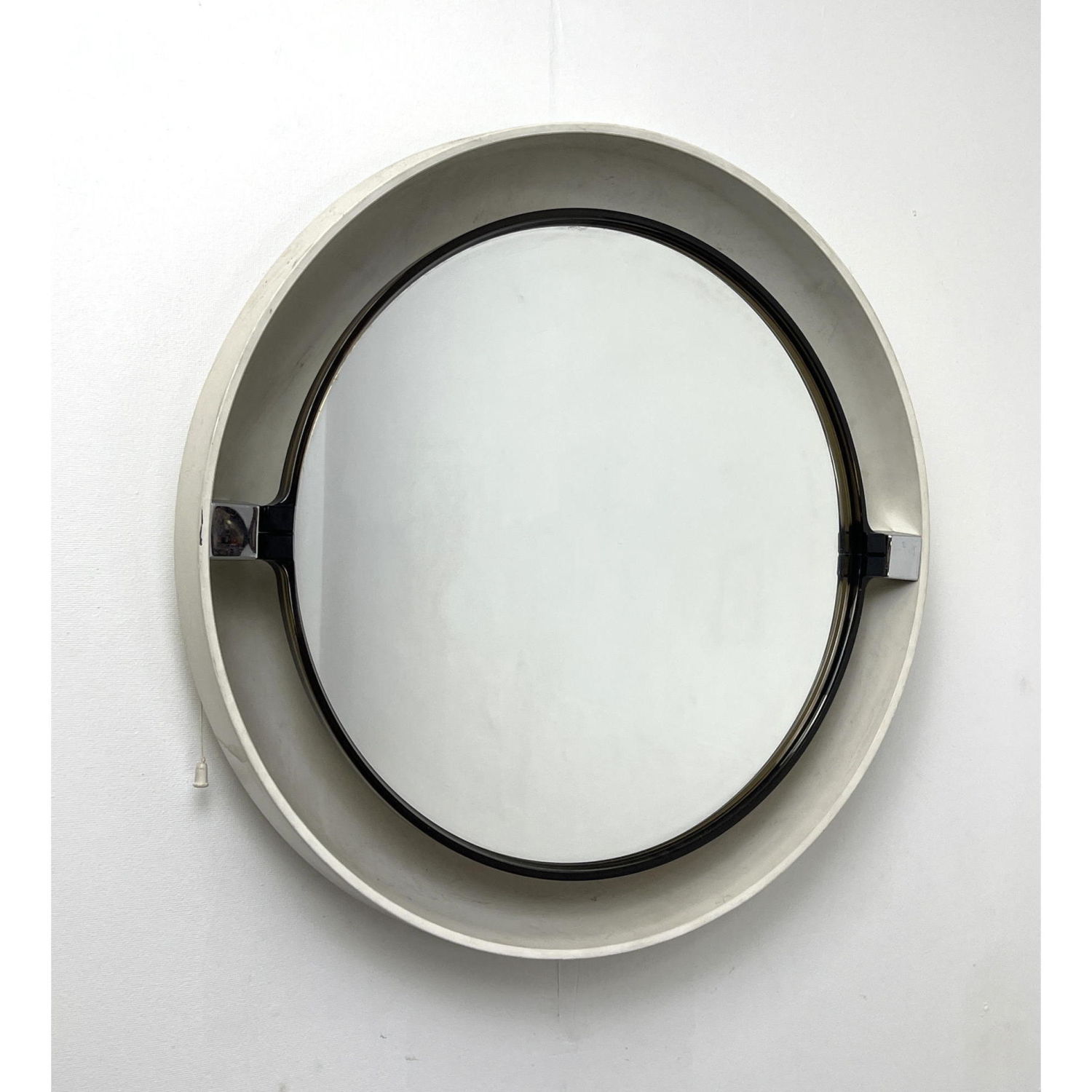 Appraisal: CHARLES WAGNER Modernist Wall Mirror Plastic Frame with Adjustable Mirror