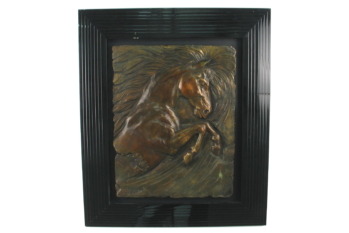 Appraisal: BILL MACK American th century An original bronze relief depicting