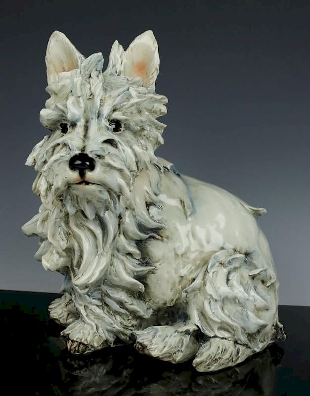 Appraisal: Capodimonte Guido Cacciapuoti Figurine Dog Scottie MANUFACTURE Guido Cacciapuoti Italy