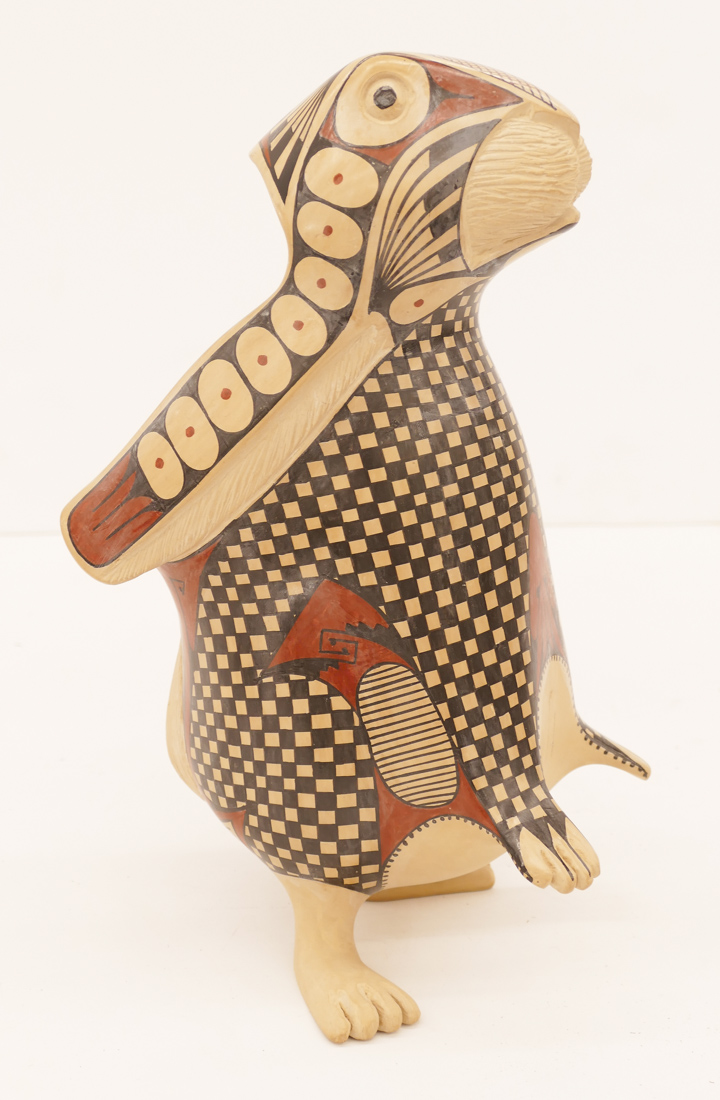 Appraisal: Nicolas Ortiz th Cent Casas Grandes Pottery Rabbit Effigy ''x