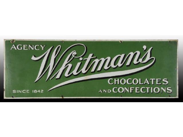 Appraisal: Whitman's Chocolates Large Porcelain Sign Description s to s General