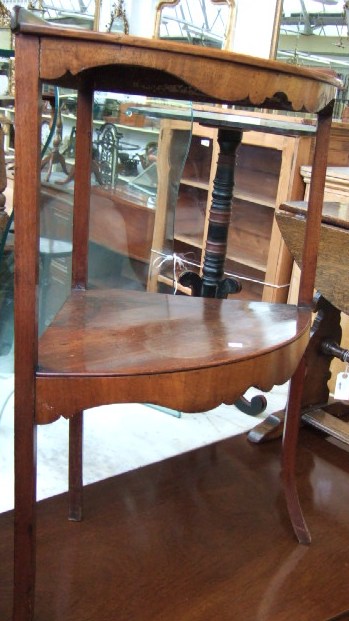 Appraisal: A Regency mahogany corner washstand converted to a two tier