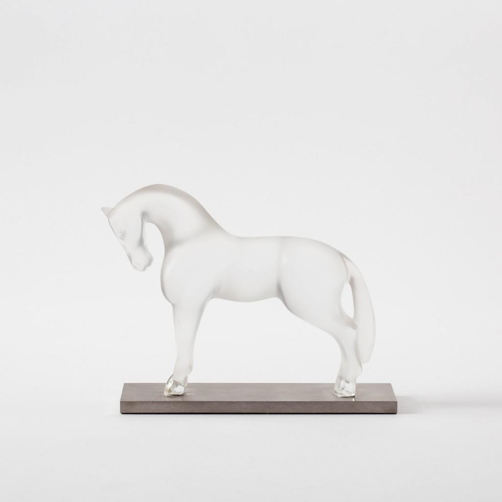 Appraisal: A LALIQUE SIGLAVY HORSE FROSTED FIGURE A fine frosted Siglavy