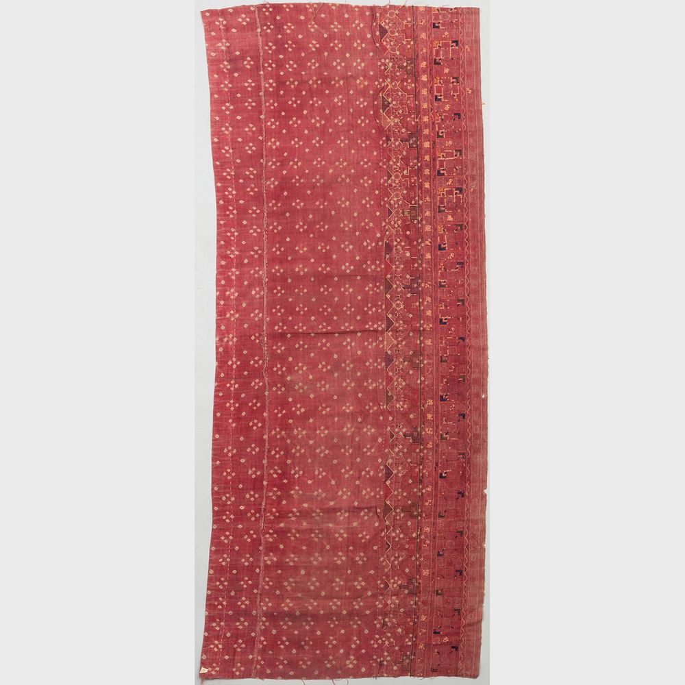 Appraisal: Group of Six Textile Fragments Comprising an embroidered Suzani and