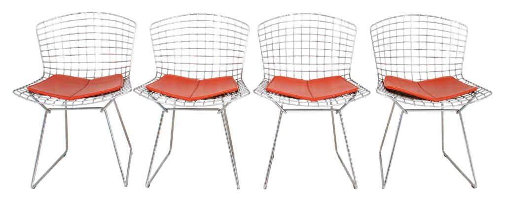 Appraisal: HARRY BERTOIA FOR KNOLL INT SIDE CHAIRS Harry Bertoia Italian