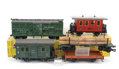 Appraisal: LGB G Gauge -wheeled Passenger and Goods Vehicles consisting of