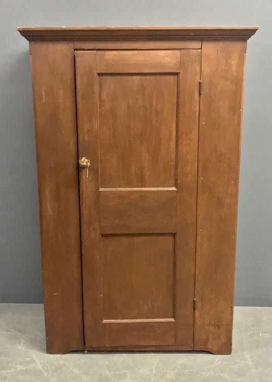 Appraisal: Country Pine One Piece Cupboard Country pine one pieces cupboard