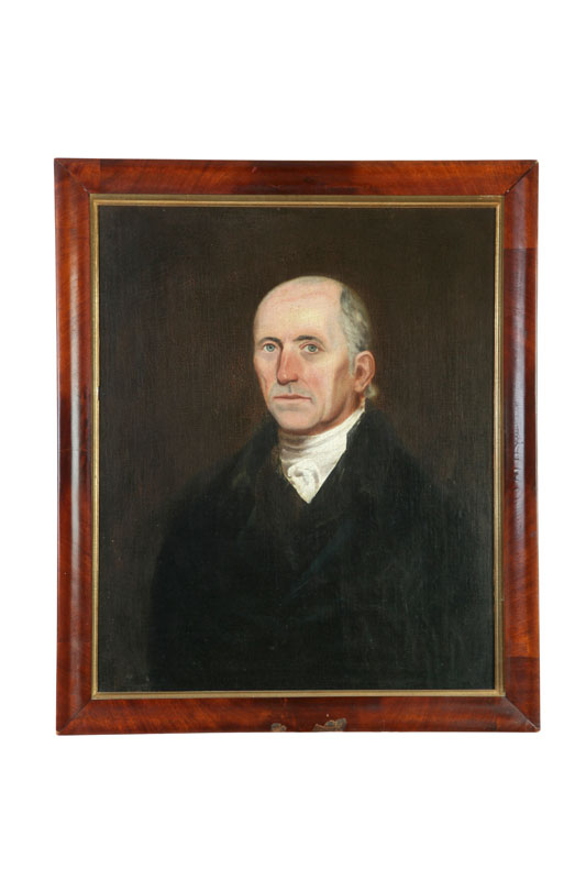 Appraisal: PORTRAIT OF GENTLEMAN AMERICAN SCHOOL - Oil on canvas unsigned