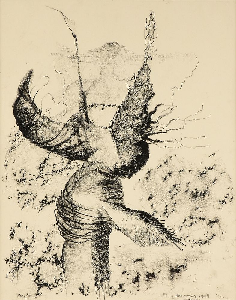 Appraisal: KELLY FEARING American - A DRAWING Root Form KELLY FEARING