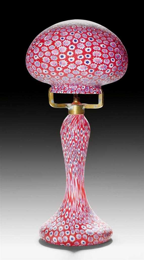 Appraisal: FRATELLI TOSO MURANO TABLE LAMP circa Millefiori murrine glass Multicoloured