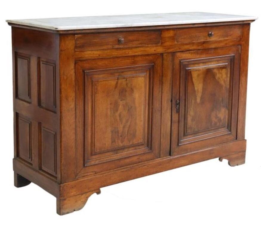 Appraisal: French Louis Philippe period walnut sideboard mid th c having