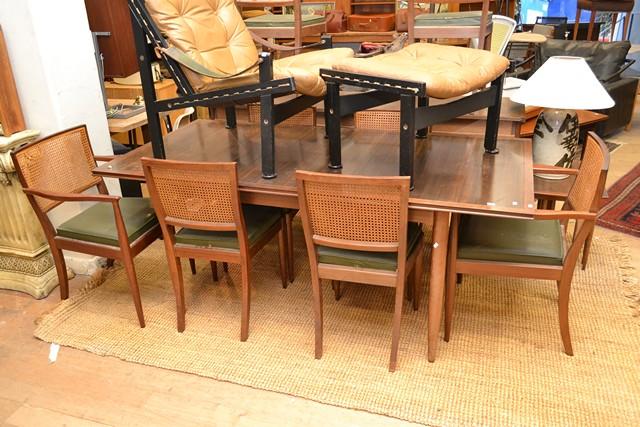 Appraisal: A s AUSTRALIAN EXTENSION DINING TABLE AND EIGHT CHAIRS INCLUDING