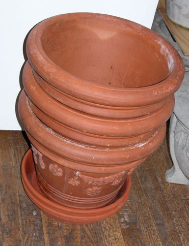 Appraisal: Collection of approximately Decorative Outdoor Terracotta Urns and Pots two