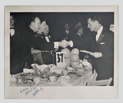 Appraisal: Robert F Kennedy signed photograph black and white silver print