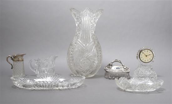 Appraisal: A Collection of Eleven Cut and Etched Glass Articles Height