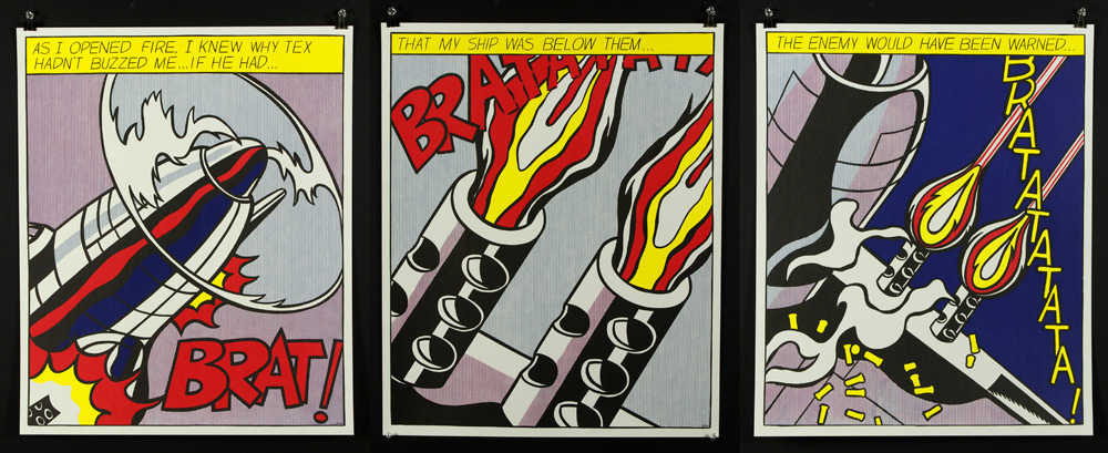 Appraisal: - Lichtenstein As I Opened Fire Lithographs Roy Lichtenstein American