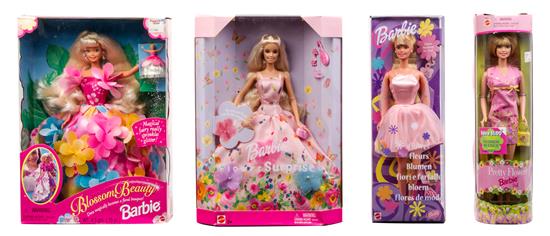 Appraisal: Sale Lot Four Flower Themed Barbies model b including Pretty