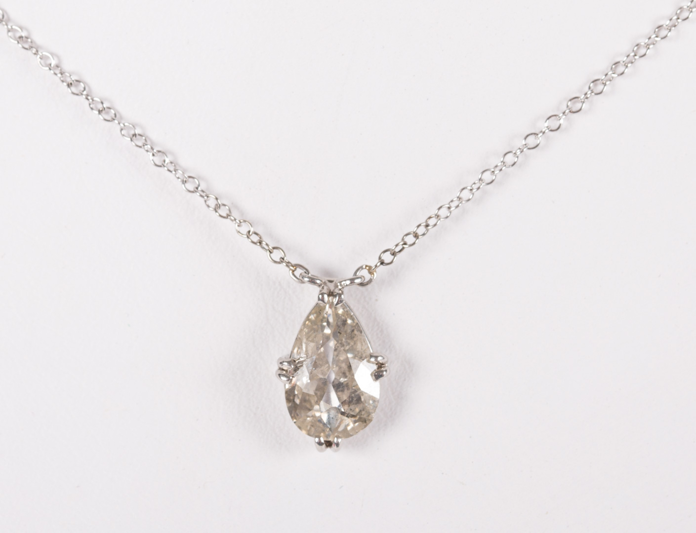 Appraisal: A Pear Shaped ct Diamond Chain approximately ct pear shaped