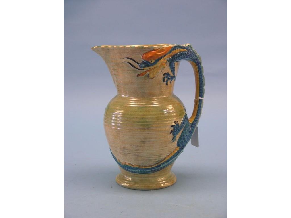 Appraisal: A Burleigh Ware novelty jug bulbous-shape with dragon handle painted