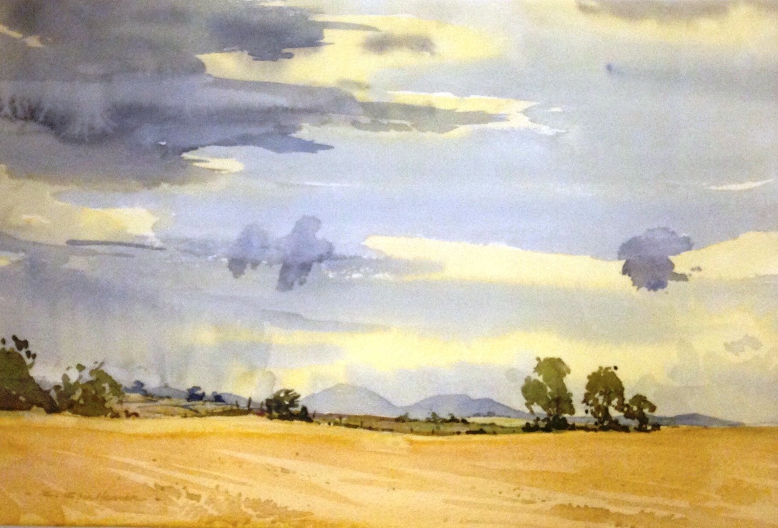 Appraisal: Richard Faulkner Irish - Open landscape watercolour signed R Faulkner