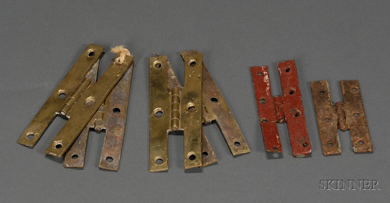 Appraisal: Six Early H Hinges th century including two brass pairs