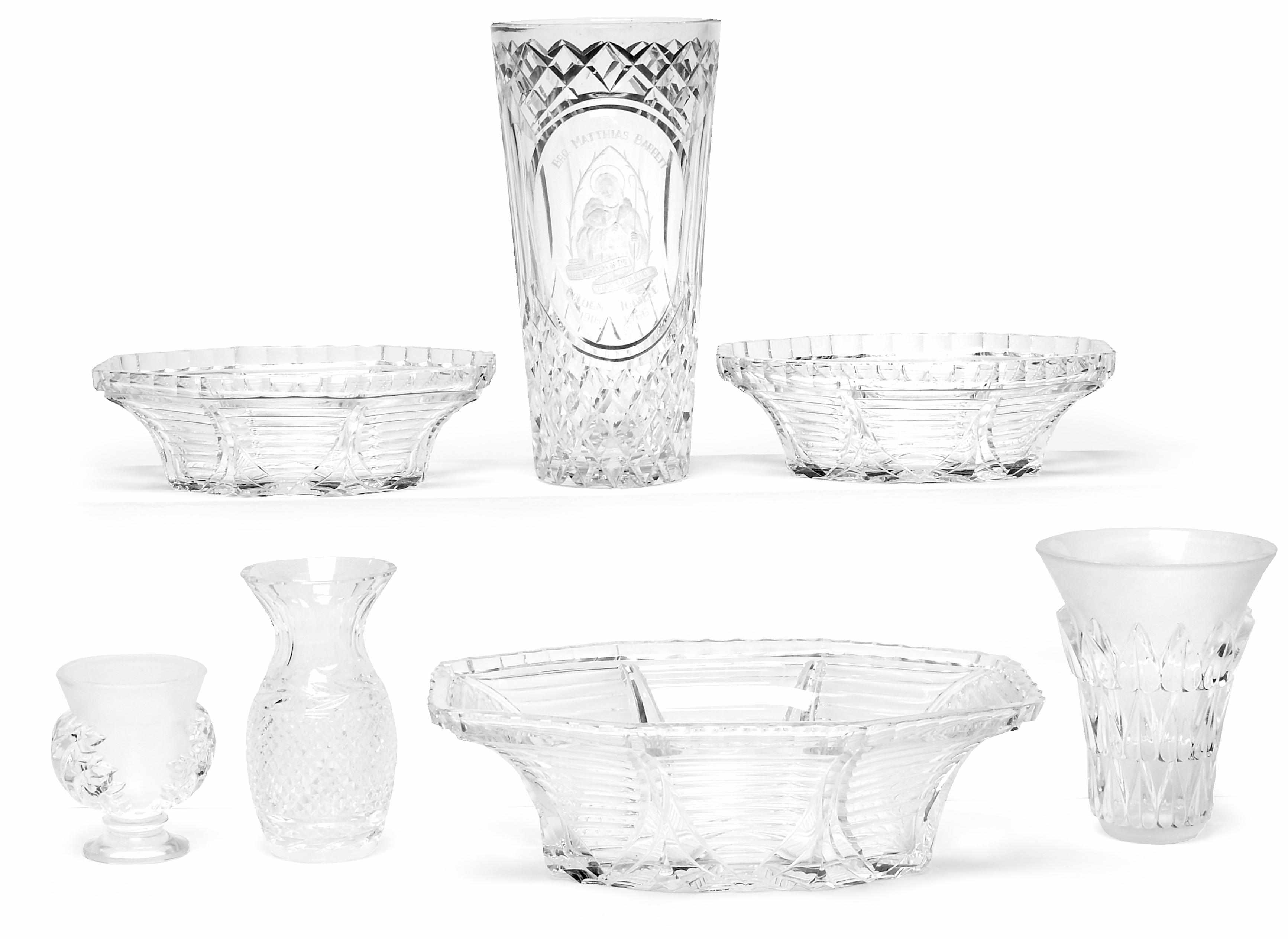 Appraisal: A large assembled group of cut clear and molded glass