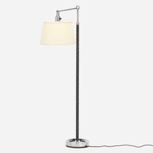 Appraisal: Metalarte FLOOR LAMP Spain c chrome-plated brass leather fabric h