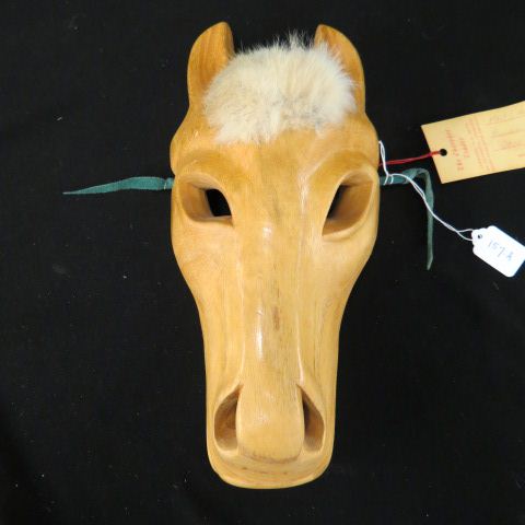 Appraisal: Cherokee Indian Mask of a Horsehead by David Hornbuckle Powlona