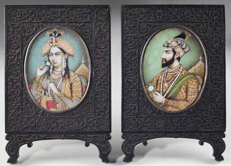 Appraisal: Pair of Company School Portrait Miniatureslikely th century India each