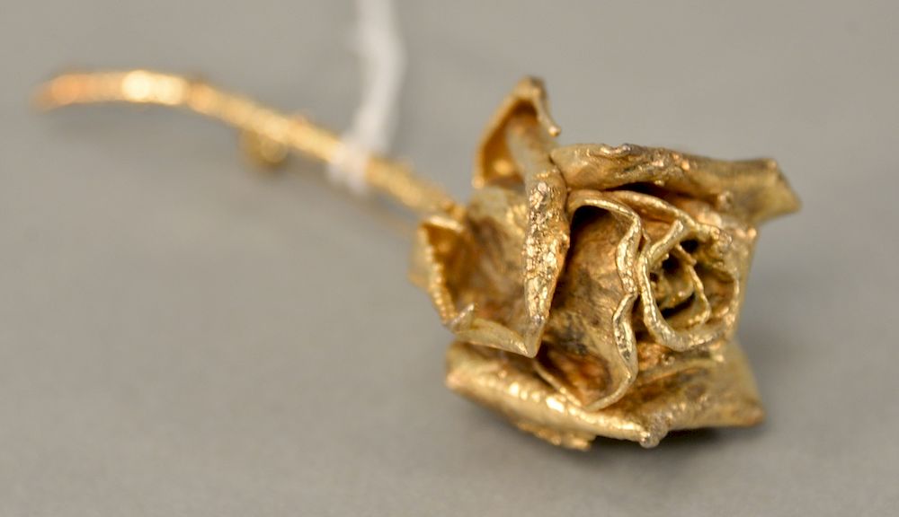 Appraisal: Flora Danica S S rose brooch dipped in karat gold