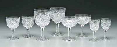 Appraisal: pieces Hawkes stemware strawberry diamond and fan pattern most with