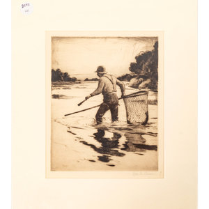 Appraisal: Ogden Pleissner American - Reflections Drypoint Etching signed Ogden M