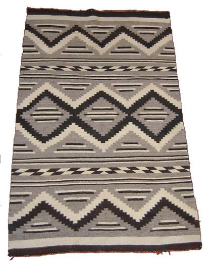 Appraisal: Navajo regional 'Eye Dazzler' rug circa ft in X ft