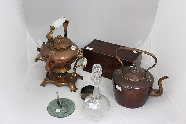 Appraisal: MISCELLANEOUS ITEMS to include a copper coal scuttle a th