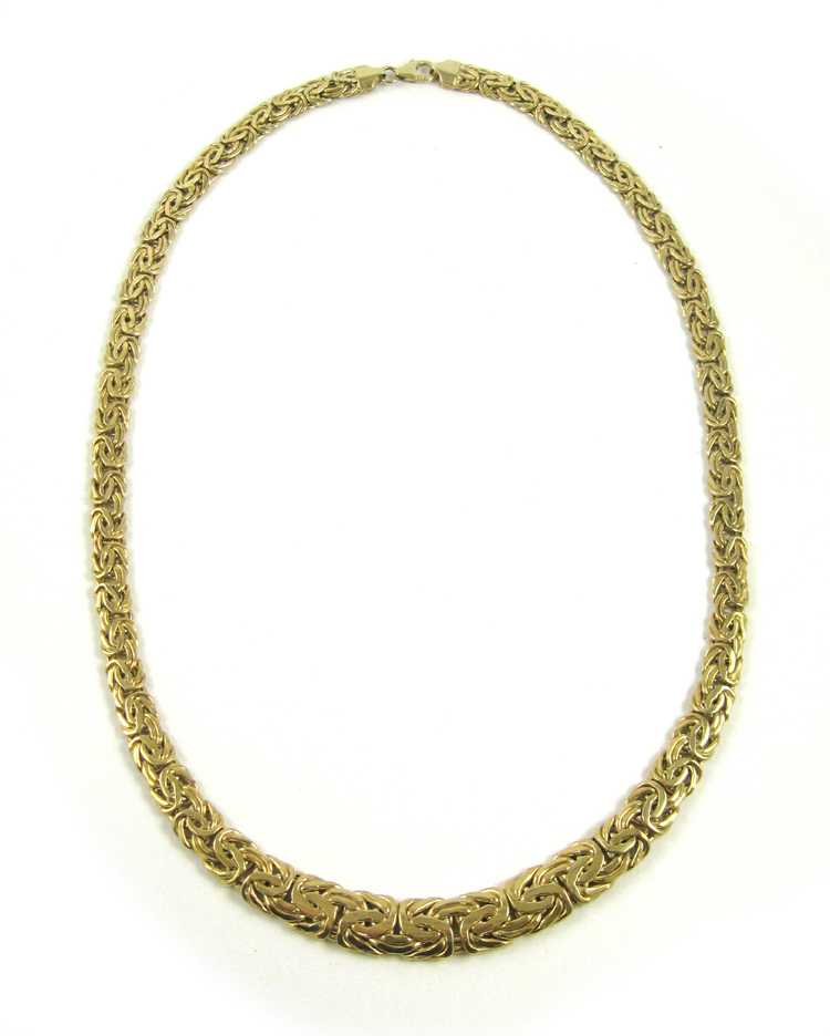 Appraisal: TURKISH FOURTEEN KARAT GOLD CHAIN NECKLACE measuring inches in length