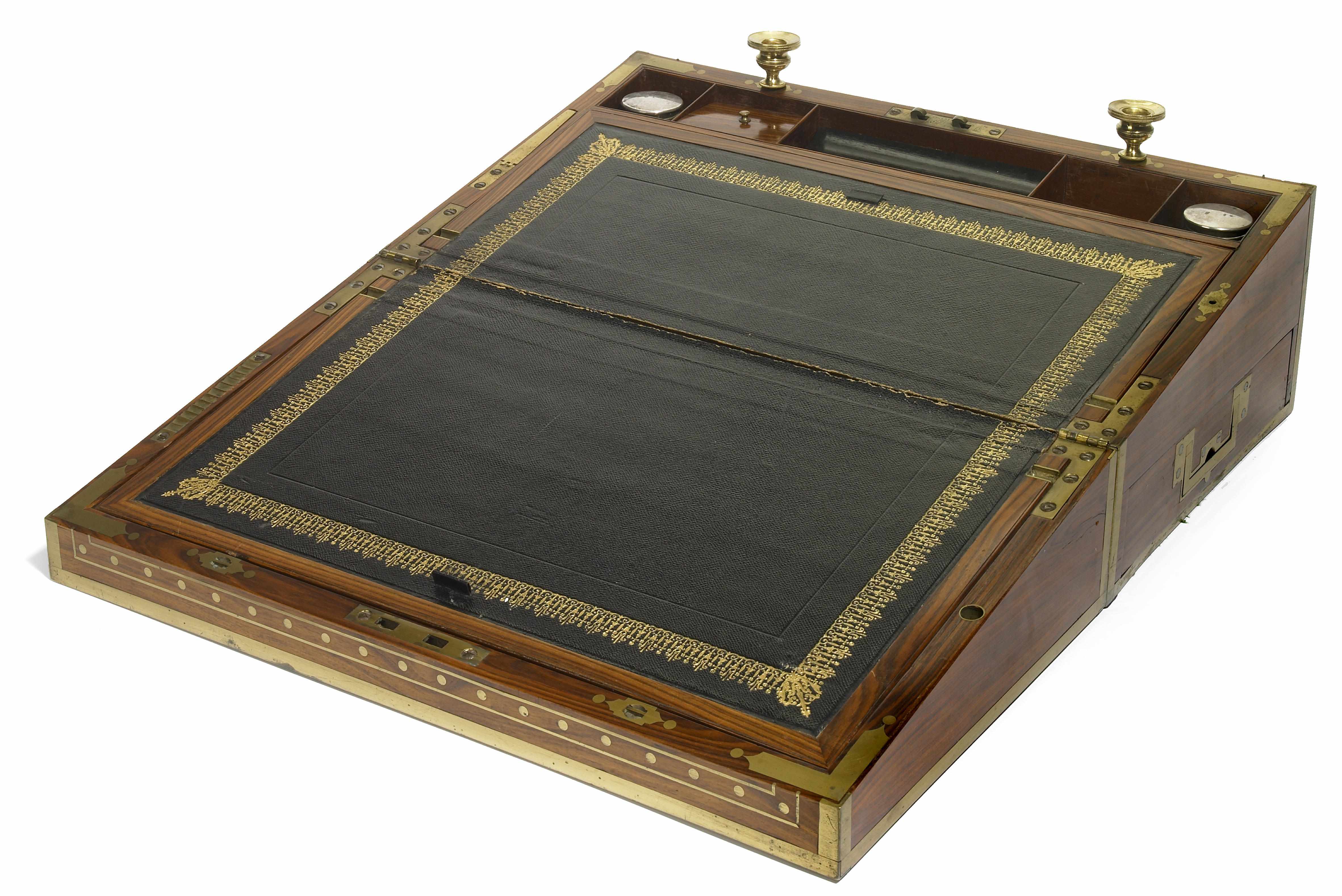 Appraisal: Property of another owner A George III brass inlaid rosewood