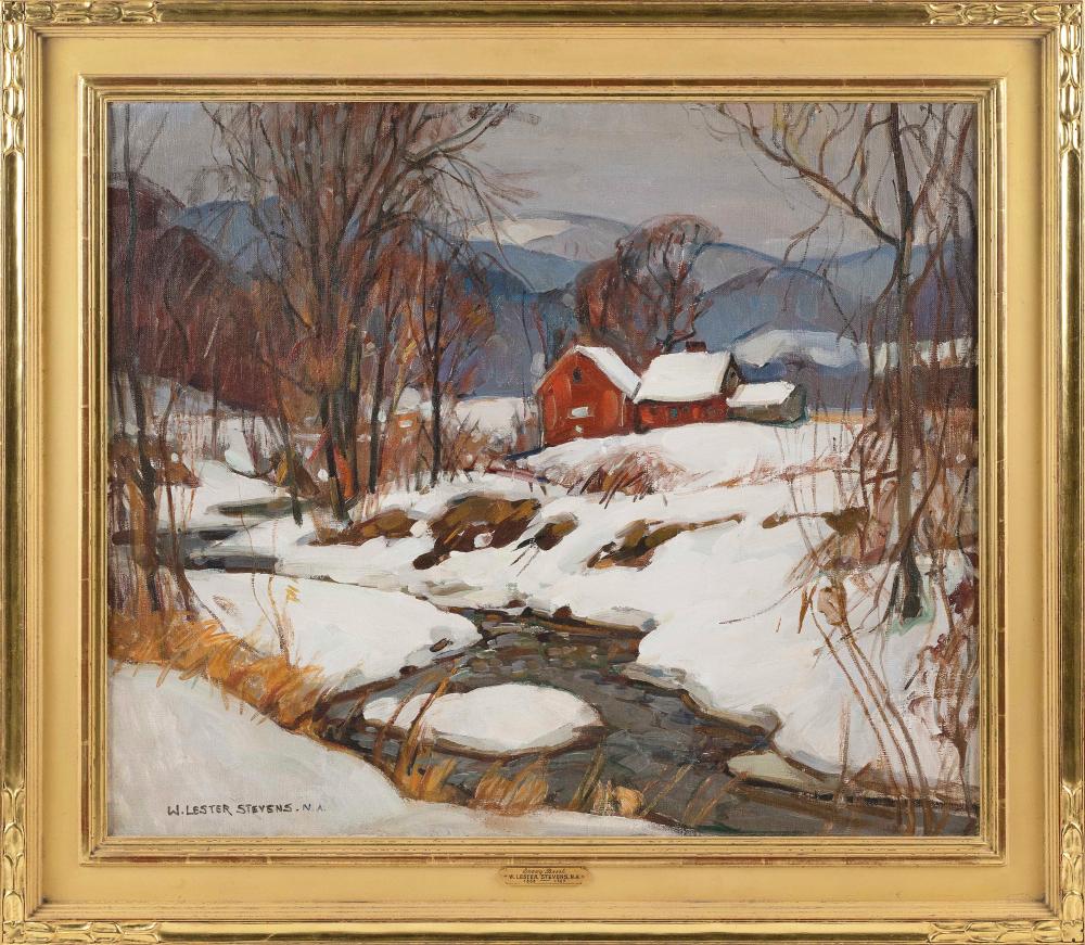 Appraisal: WILLIAM LESTER STEVENS MASSACHUSETTS - BARN IN WINTER OIL ON