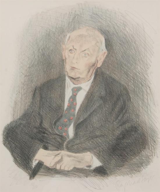 Appraisal: RAPHAEL SOYER American Russian - PORTRAIT OF A MAN signed