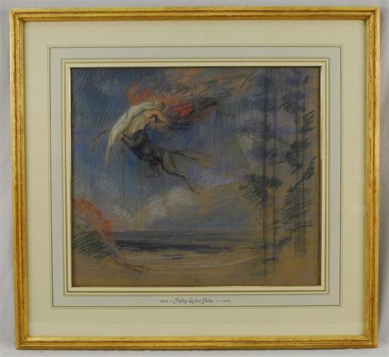 Appraisal: PHILIP LESLIE HALE American - STUDY FOR FLIGHT OF THE