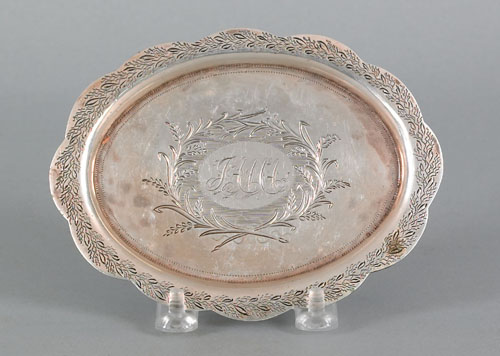 Appraisal: Philadelphia silver tray ca bearing the touch of Simmons Alexander